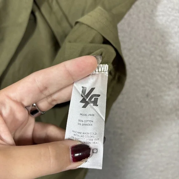 YoungLA 444 Ultimate Hybrid Long Sleeve Shirt Men Sz L Green Cotton Gym - Picture 3 of 7